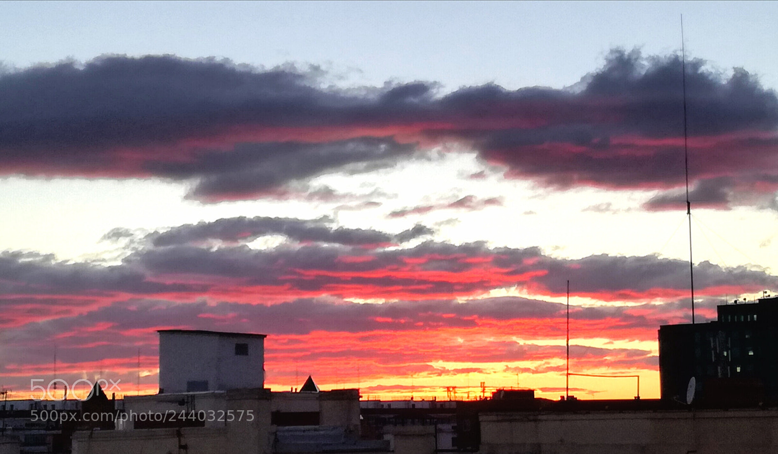 HUAWEI P9 LITE sample photo. Sunset in madrid photography