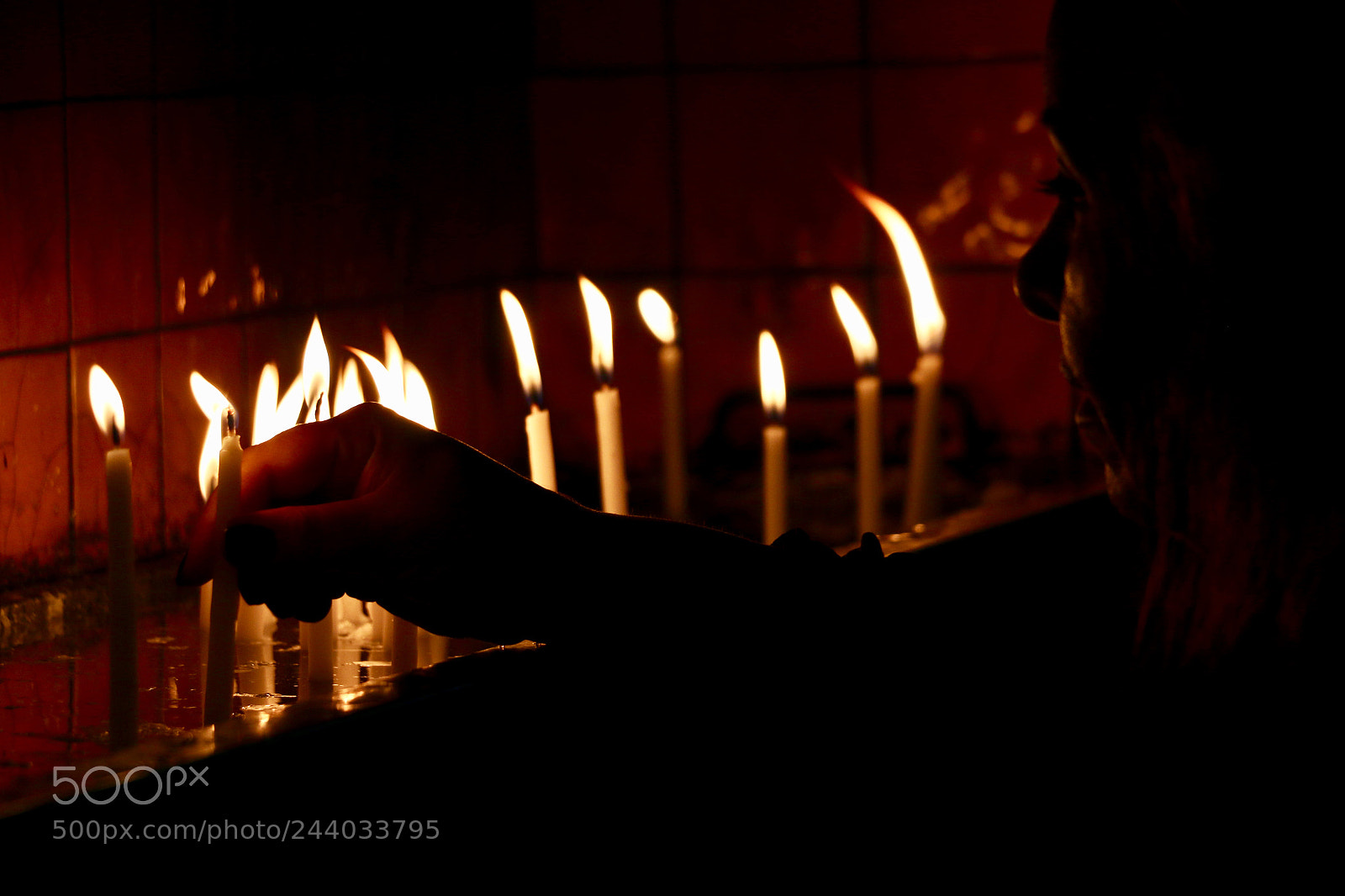 Canon EOS 70D sample photo. Burning candle & people photography