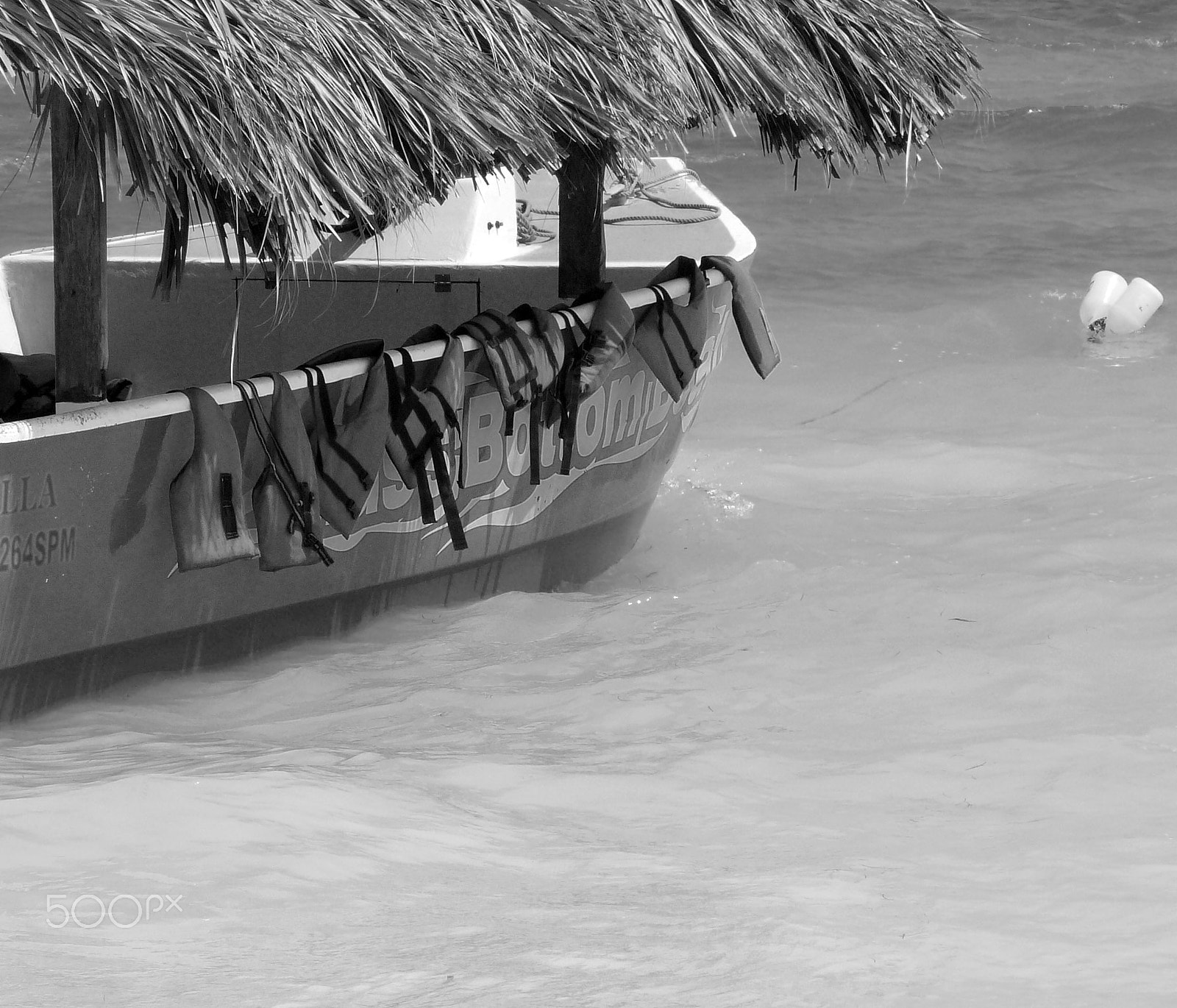 Panasonic DMC-TZ1 sample photo. B&w boat photography