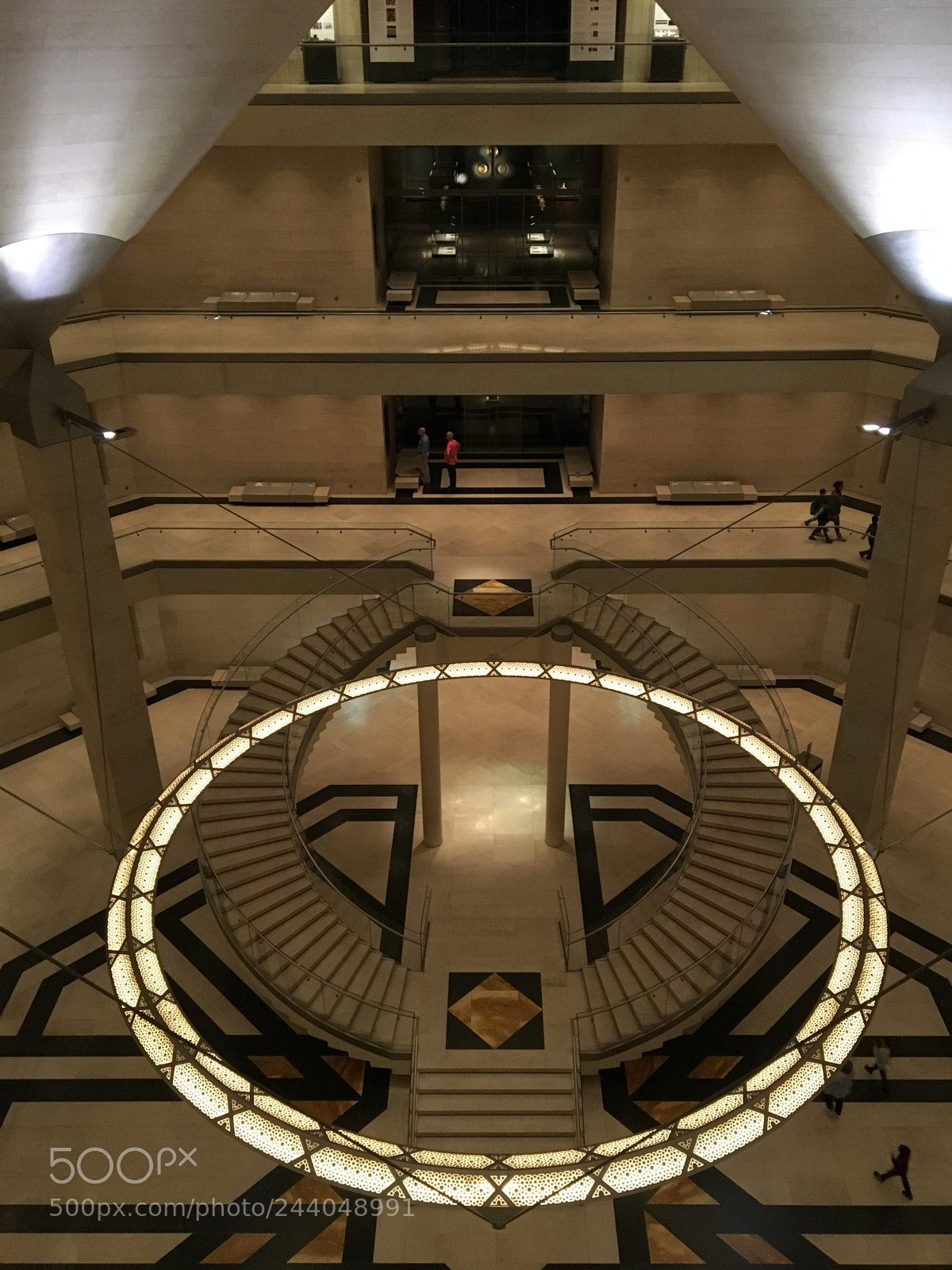 Apple iPhone 6s sample photo. Circular chandelier and stairways.. photography