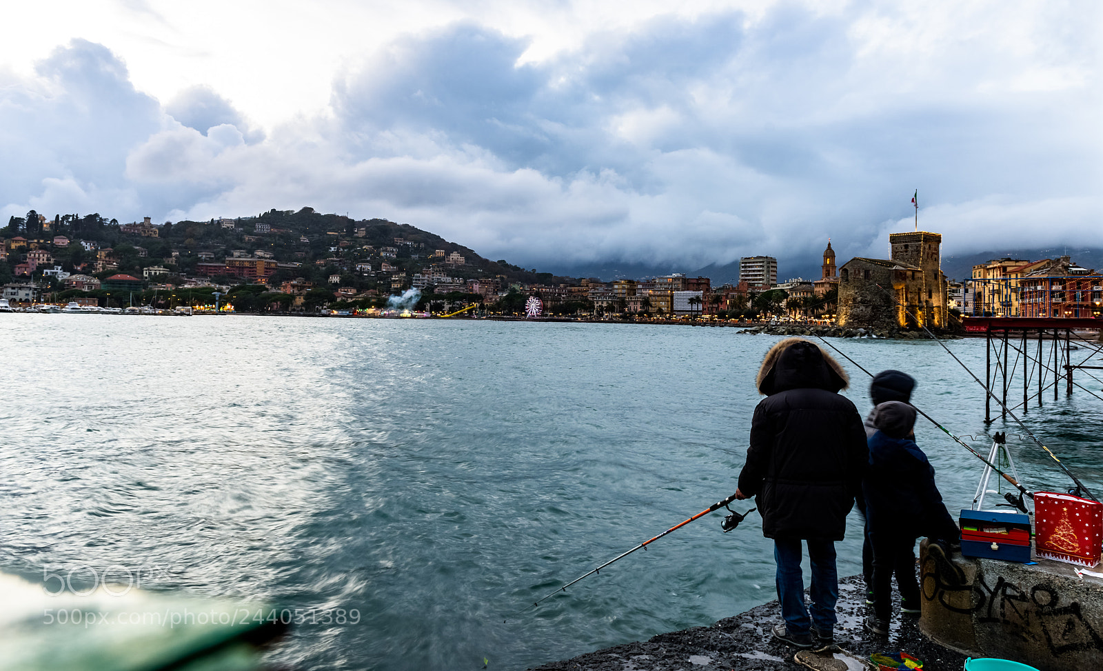 Nikon D810 sample photo. Fisherman in rapallo photography