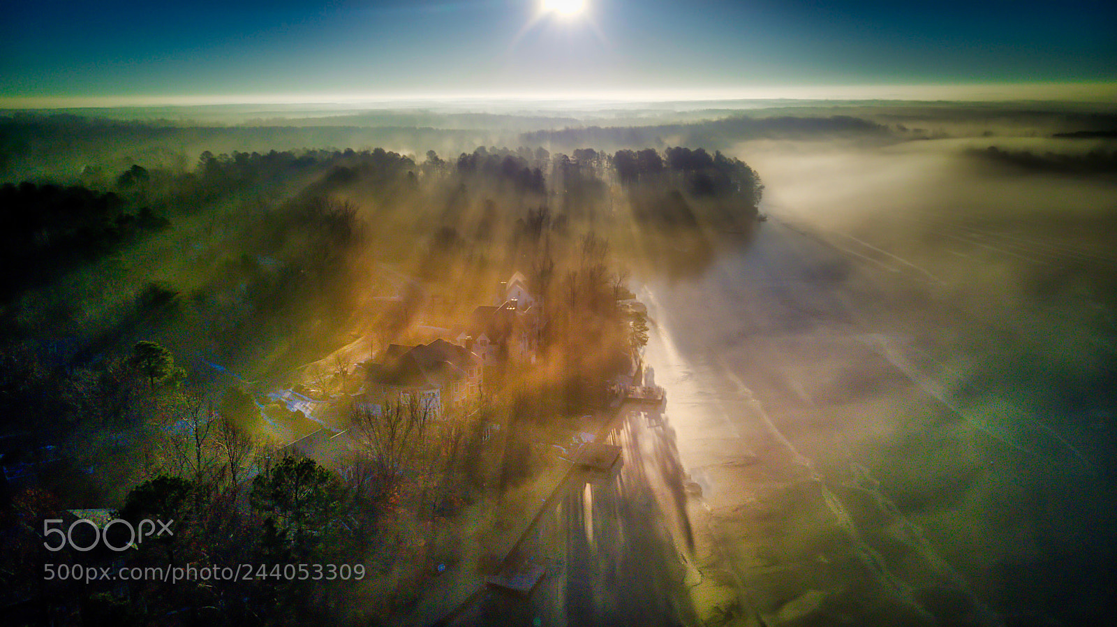 DJI FC220 sample photo. Foggy morn photography