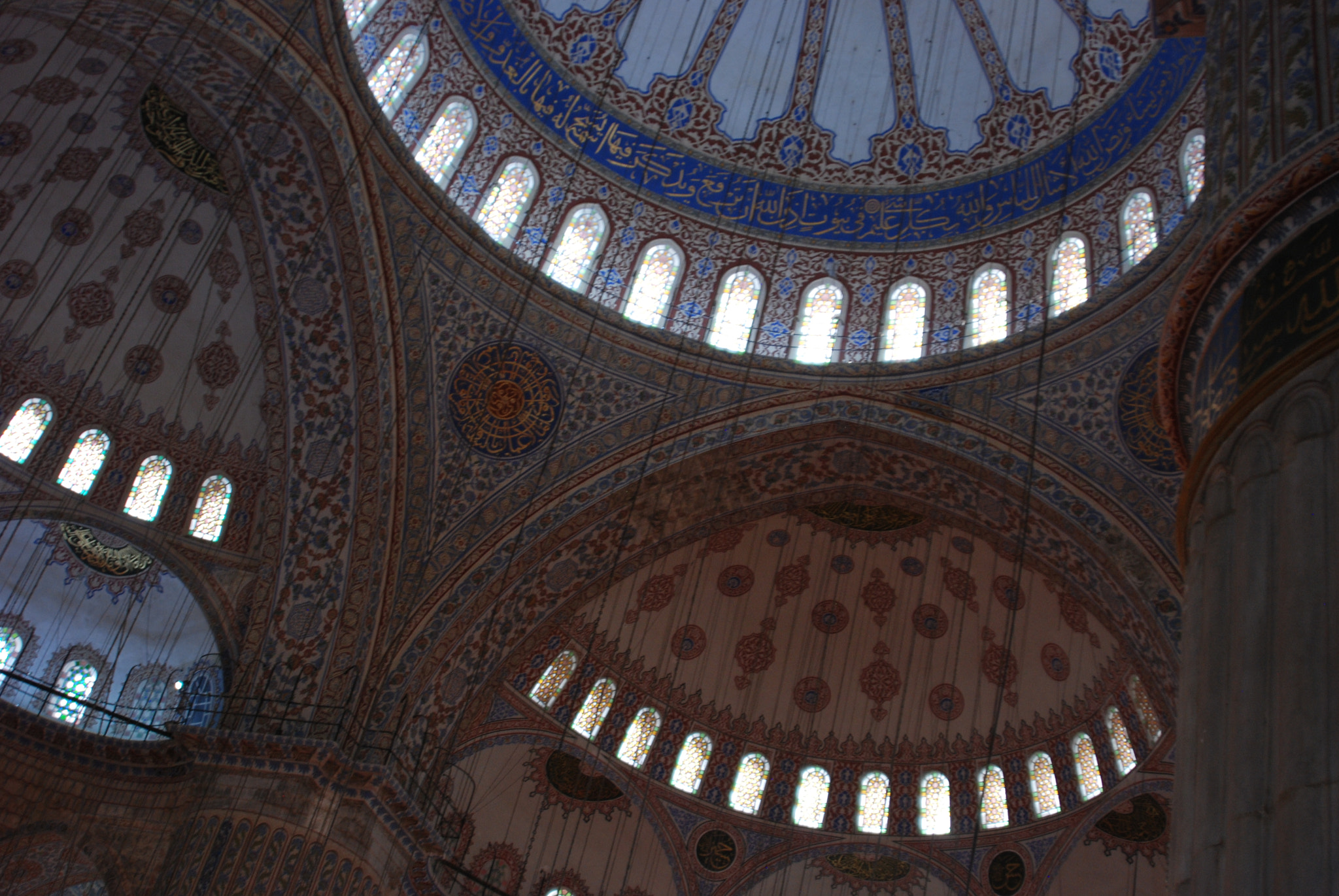 Nikon D80 + Tamron AF 28-300mm F3.5-6.3 XR Di LD Aspherical (IF) Macro sample photo. Blue mosque windows and domes photography