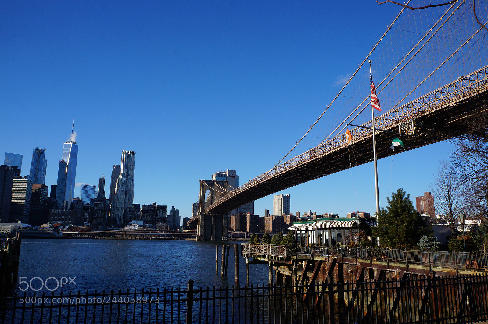 Sony Alpha NEX-F3 sample photo. Brooklyn bridge clear view photography