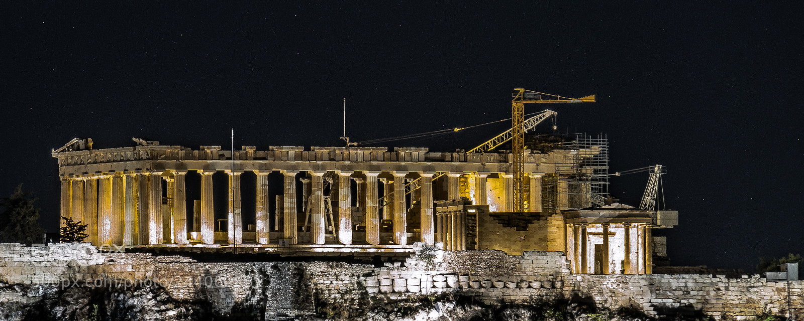 Sony Cyber-shot DSC-RX10 III sample photo. Parthenon at night photography