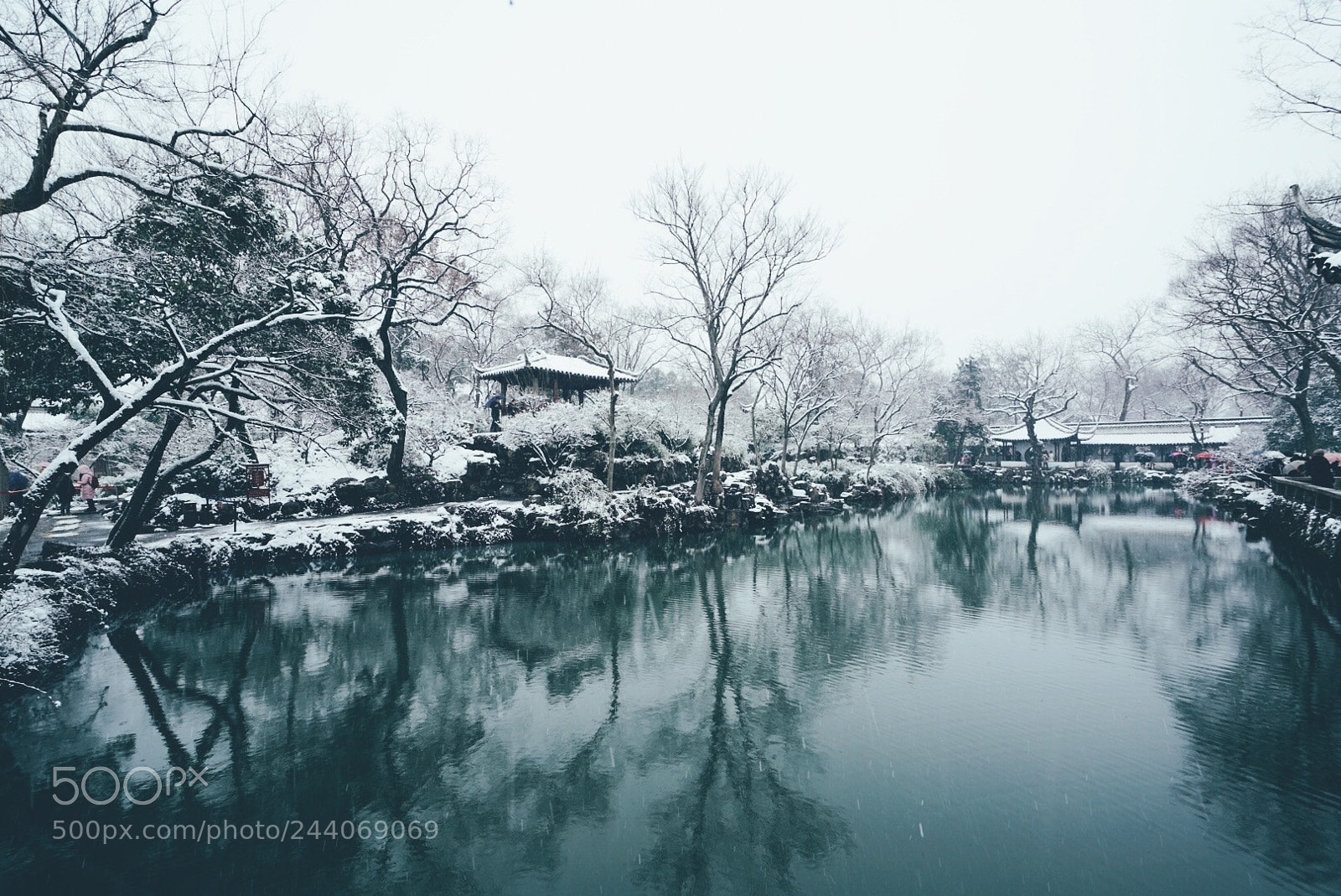 Sony a7R II sample photo. Suzhou garden after snow photography