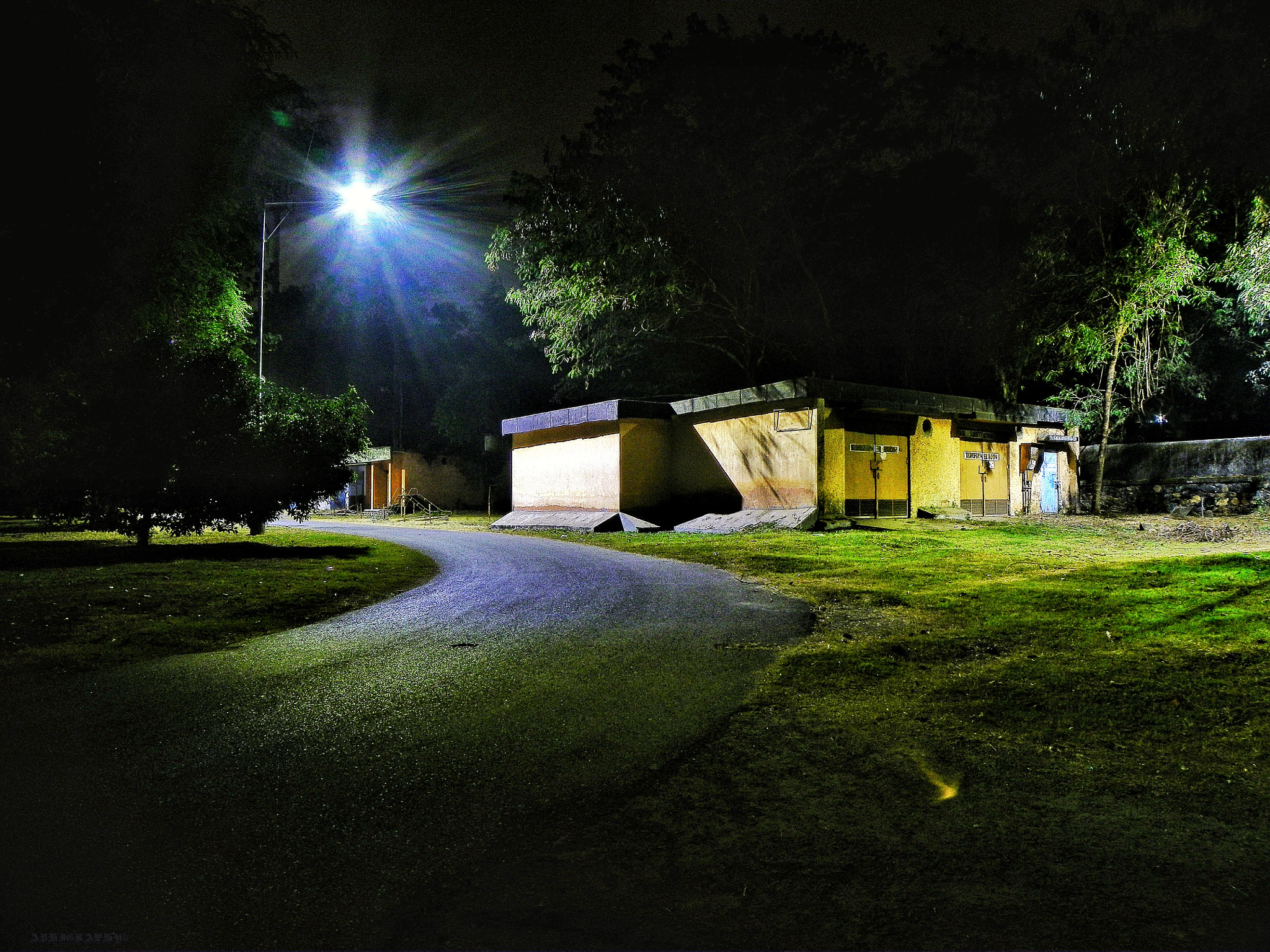 Kodak EasyShare Z981 sample photo. Silent road at night photography