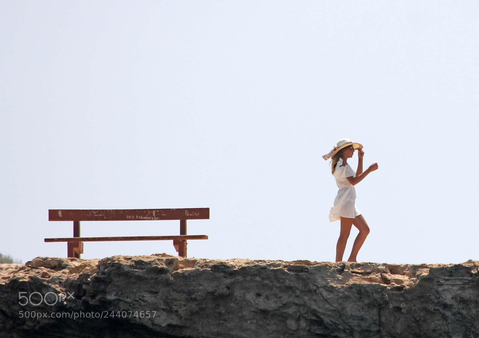 Canon EOS 60D sample photo. Girl and bench photography
