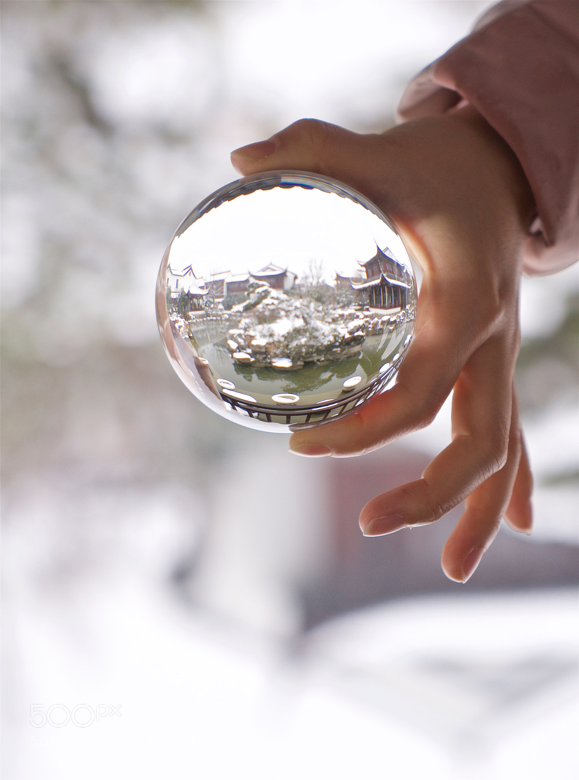 Sony a7 sample photo. Glass ball photography