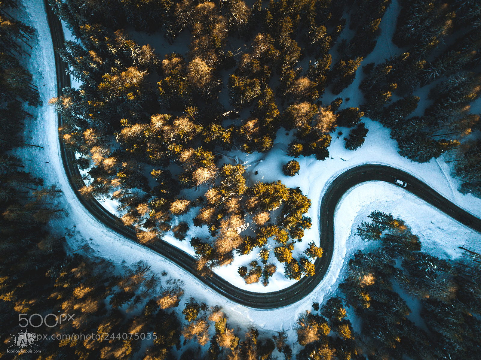 DJI FC220 sample photo. Mountain road photography