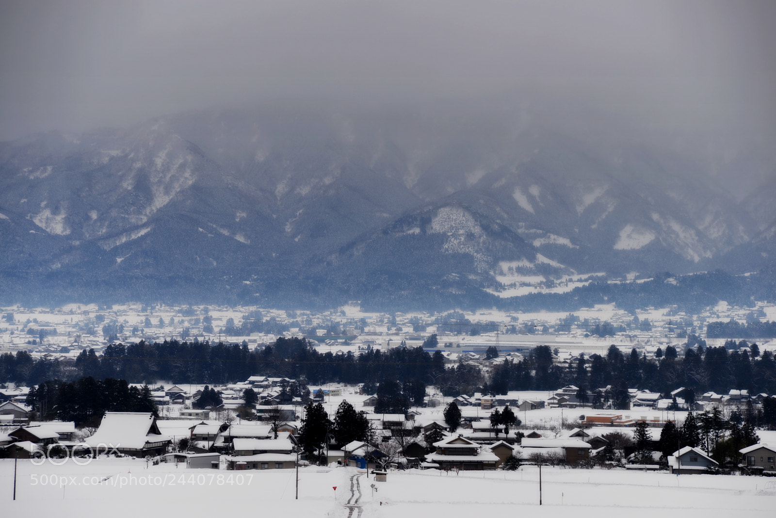 Nikon D610 sample photo. A snow village photography