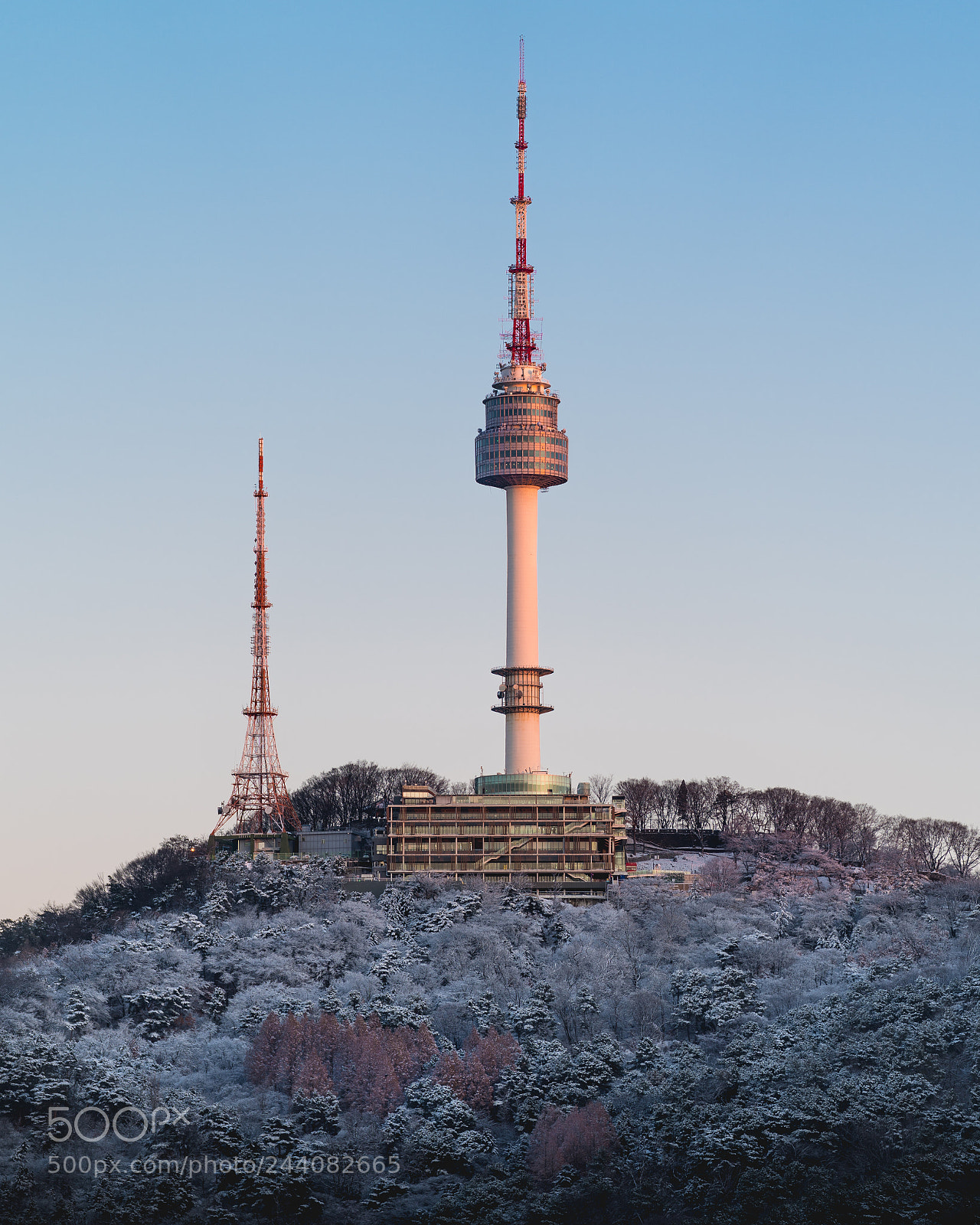 Sony a9 sample photo. Namsan winter sunrise photography