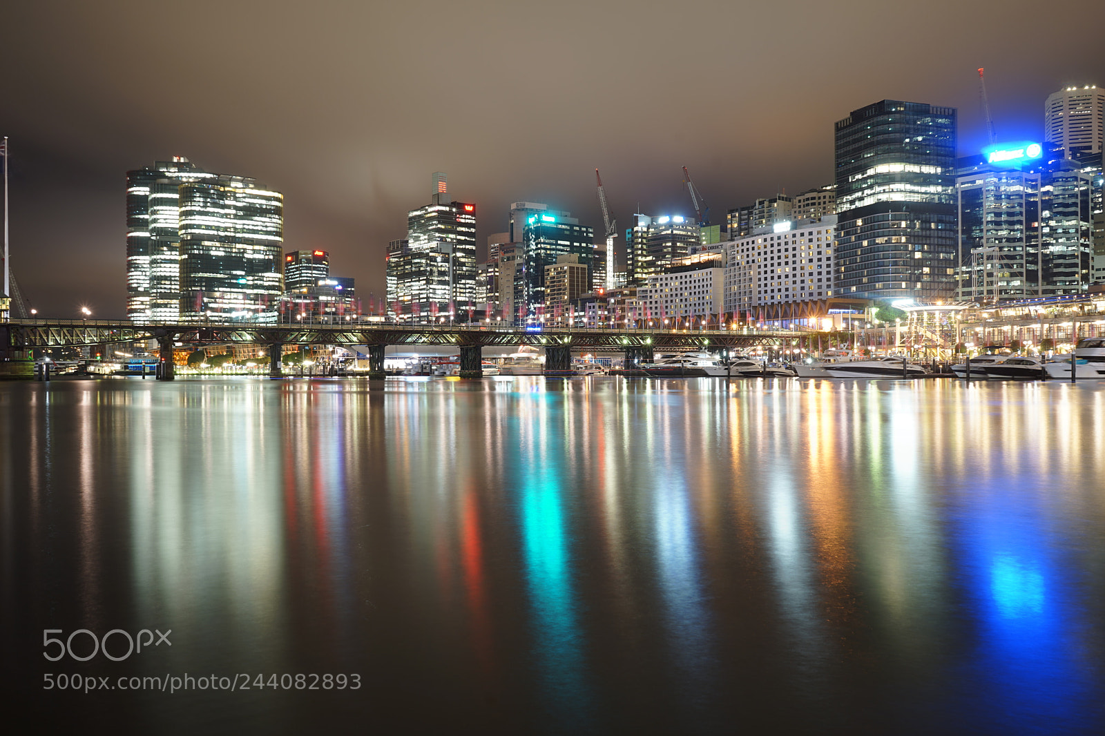 Sony a7 II sample photo. Darling habour night scene photography
