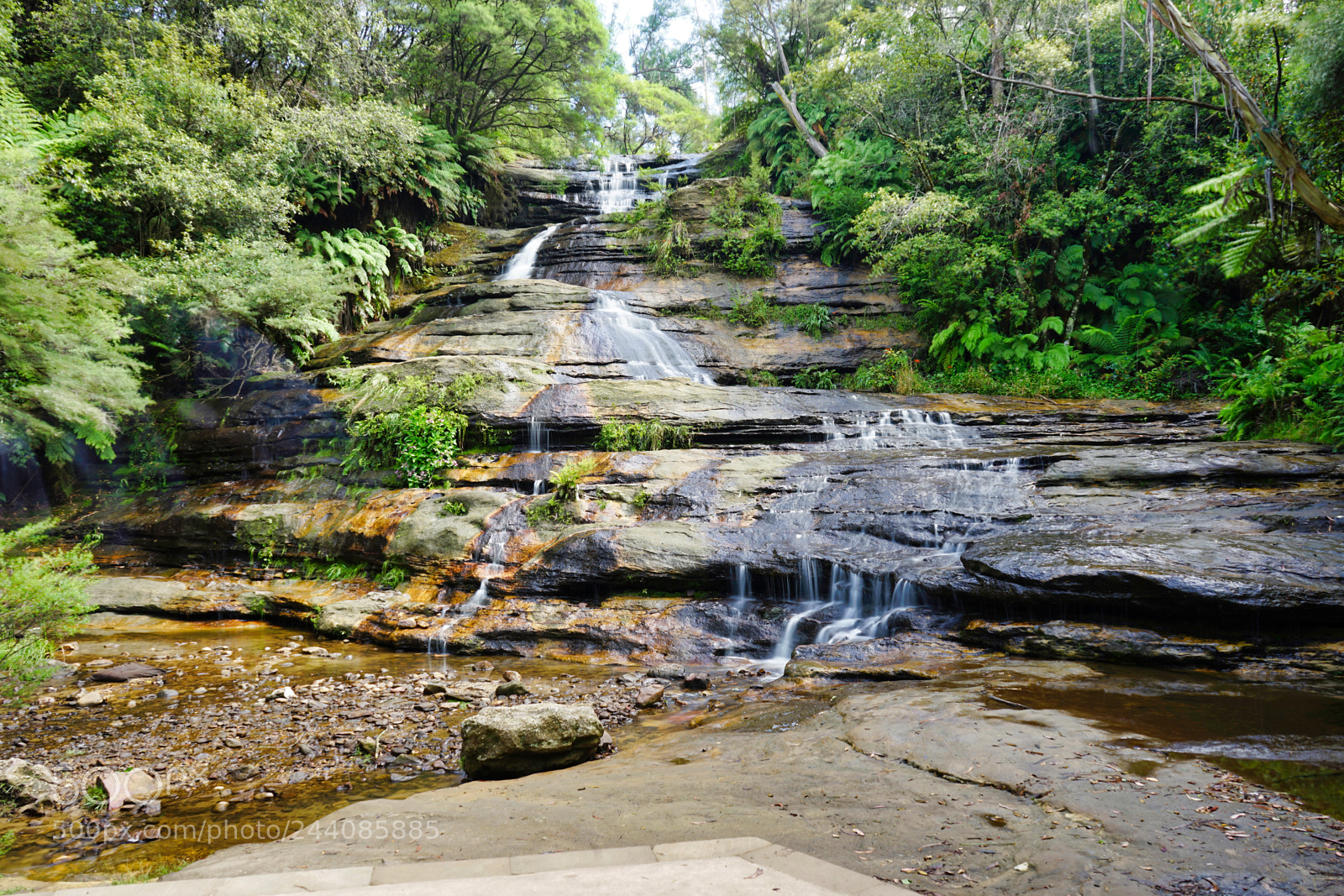 Sony a7 II sample photo. Blue mountain waterfall photography