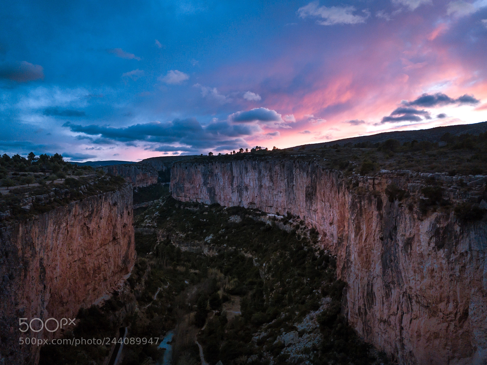 DJI FC220 sample photo. Sunset in chulilla, spain photography