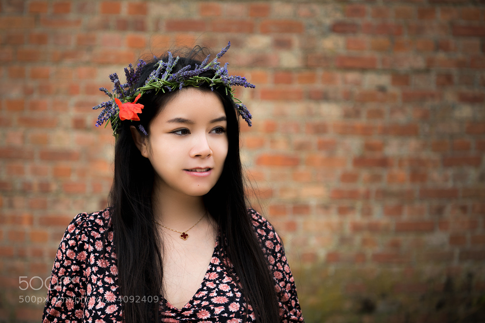 Nikon D750 sample photo. Pretty girl with lavender photography