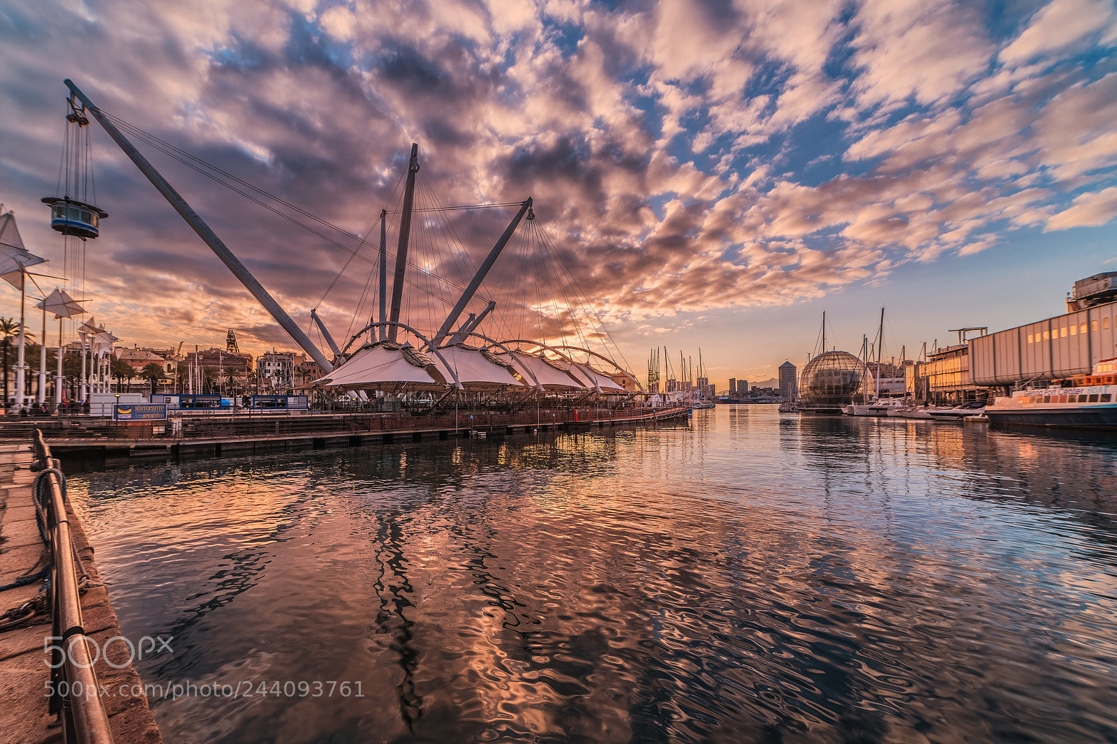 Nikon D800E sample photo. Sunset over the port photography