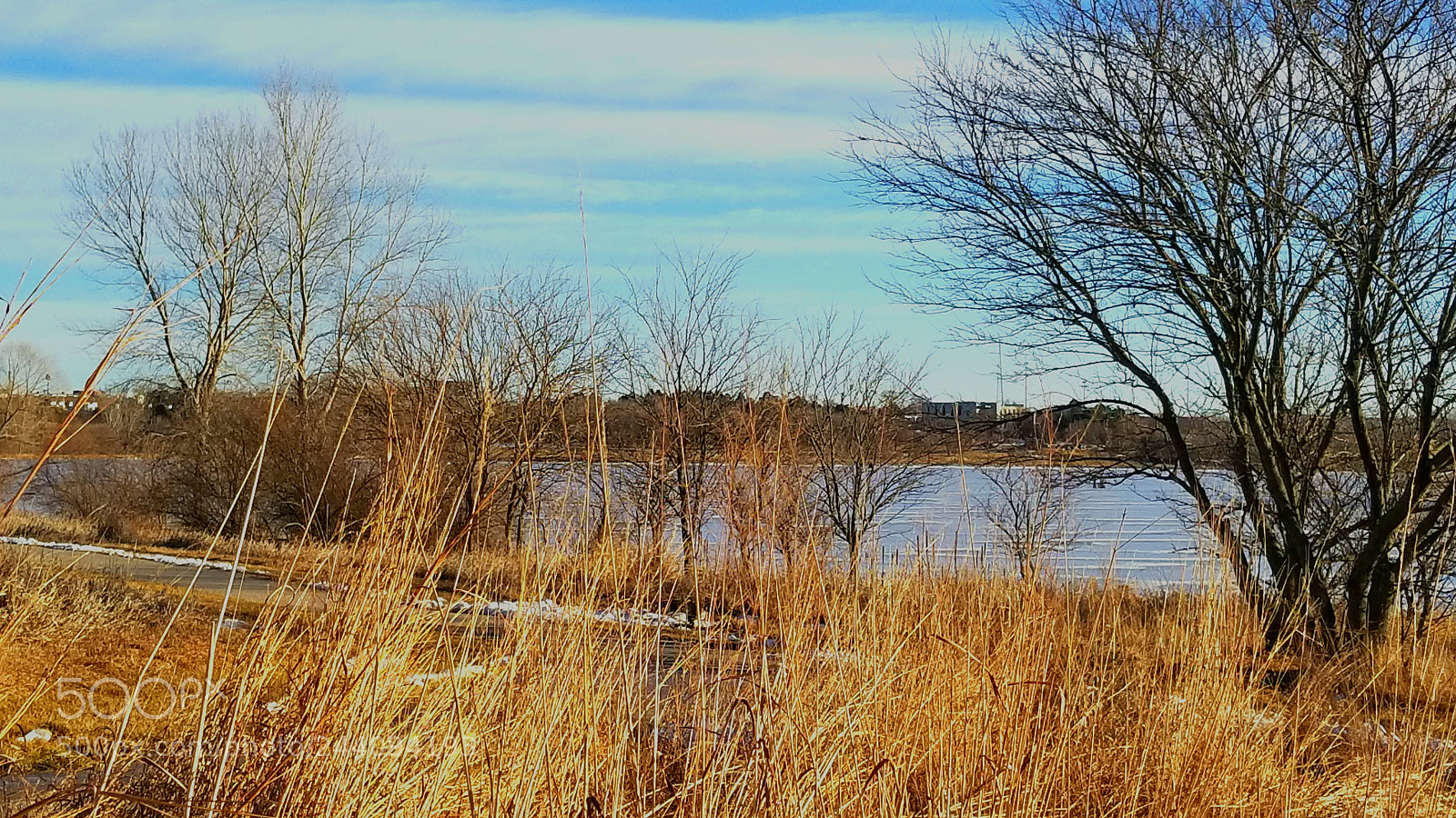 Samsung Galaxy S8+ sample photo. Lakeside in the distance photography