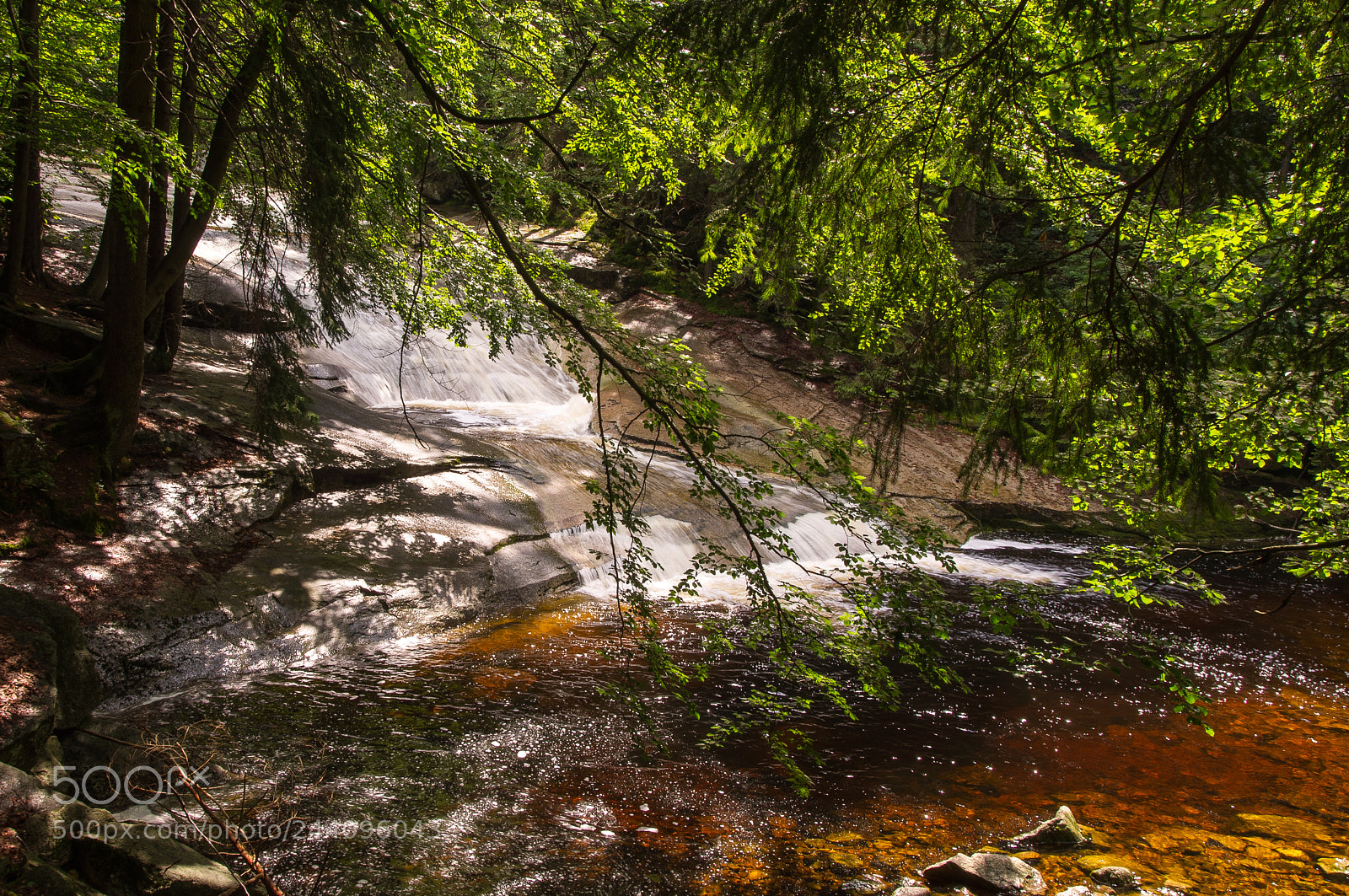 Pentax K-x sample photo. Waterfall mumlava photography