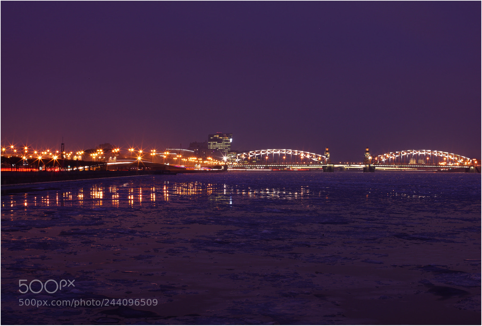 Canon EOS-1Ds Mark III sample photo. Evening view on bridge photography
