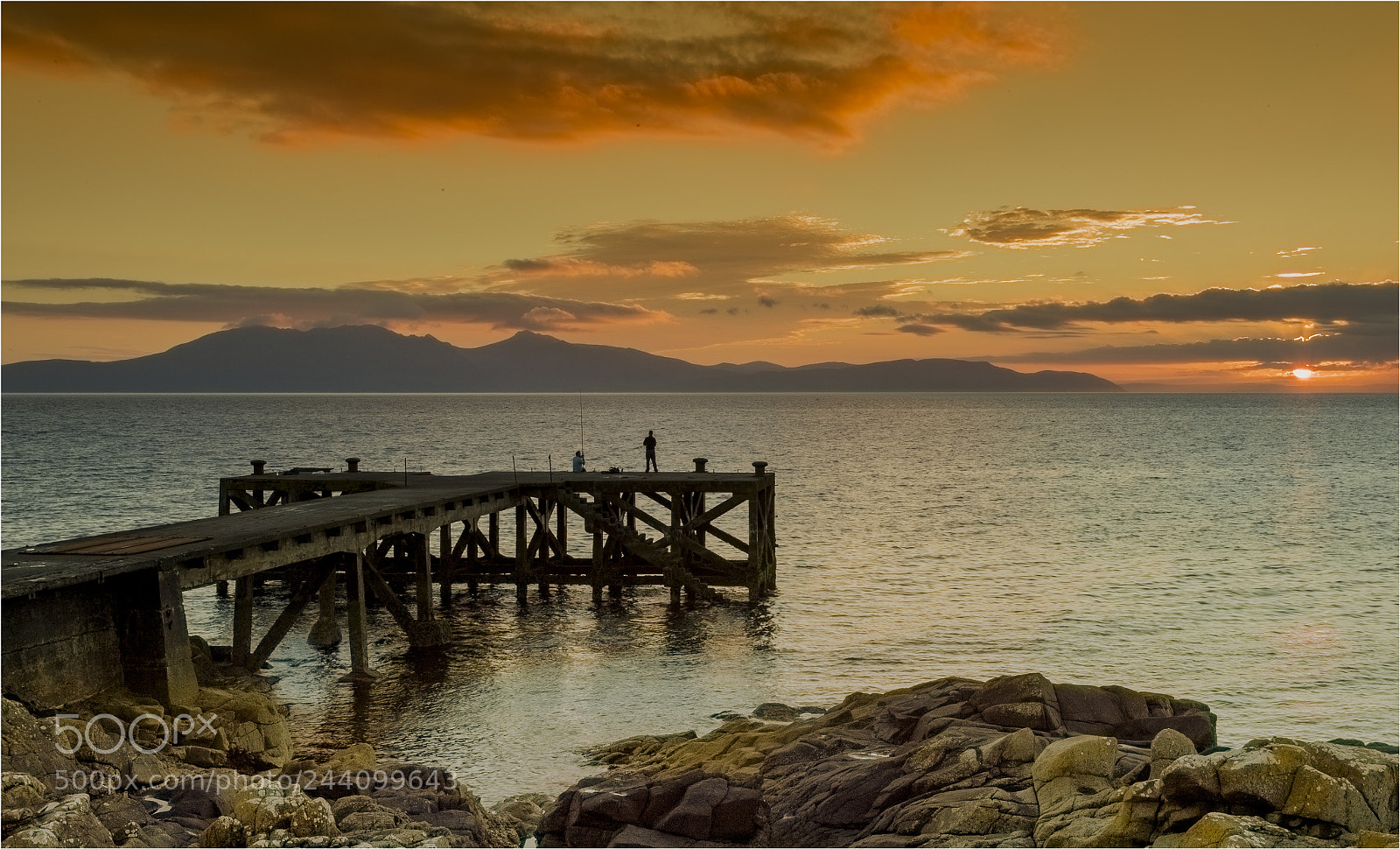 Canon EOS-1D X Mark II sample photo. Portencross sunset fishing photography