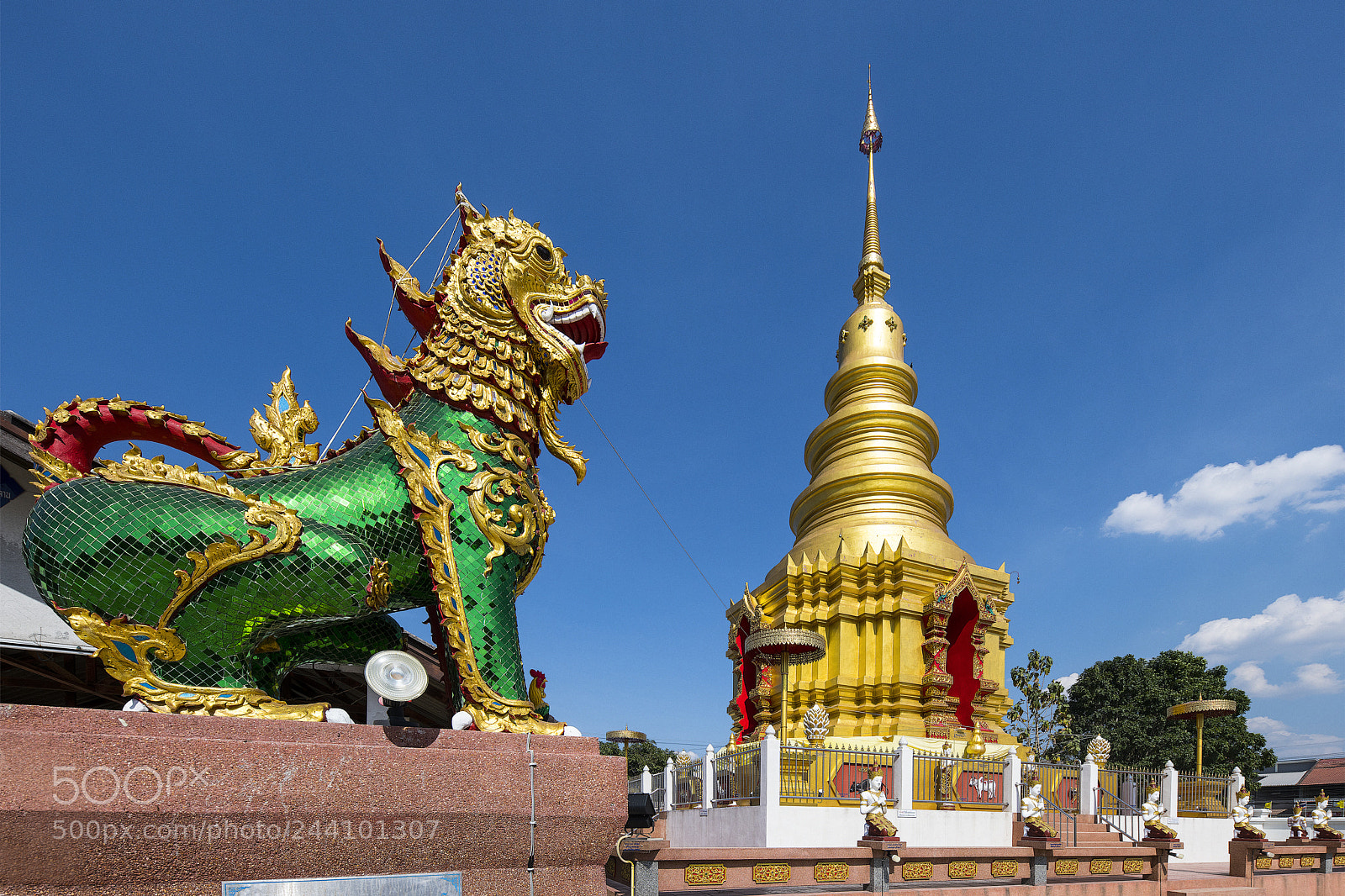 Nikon D850 sample photo. Lion et stupa photography