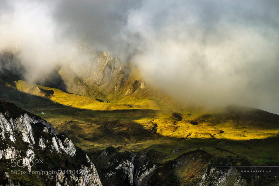 Sony Alpha a99 sample photo. Pyrenee mountains sunrise view photography