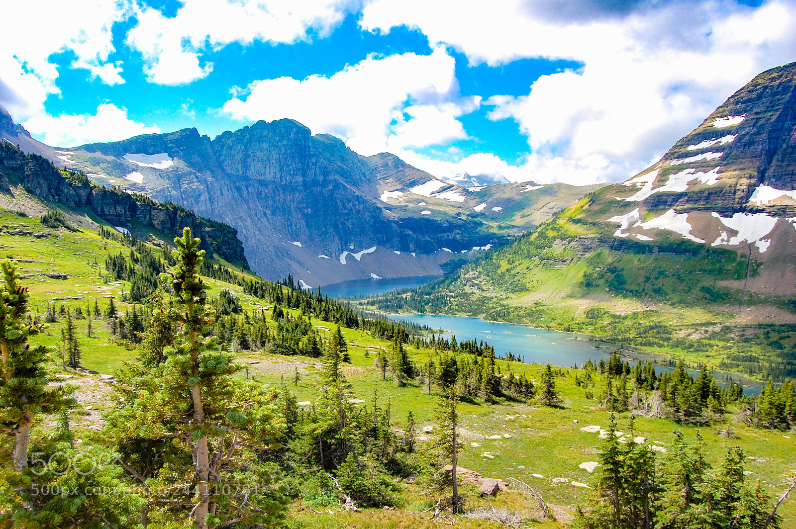 Nikon D40 sample photo. Approach to hidden lake photography