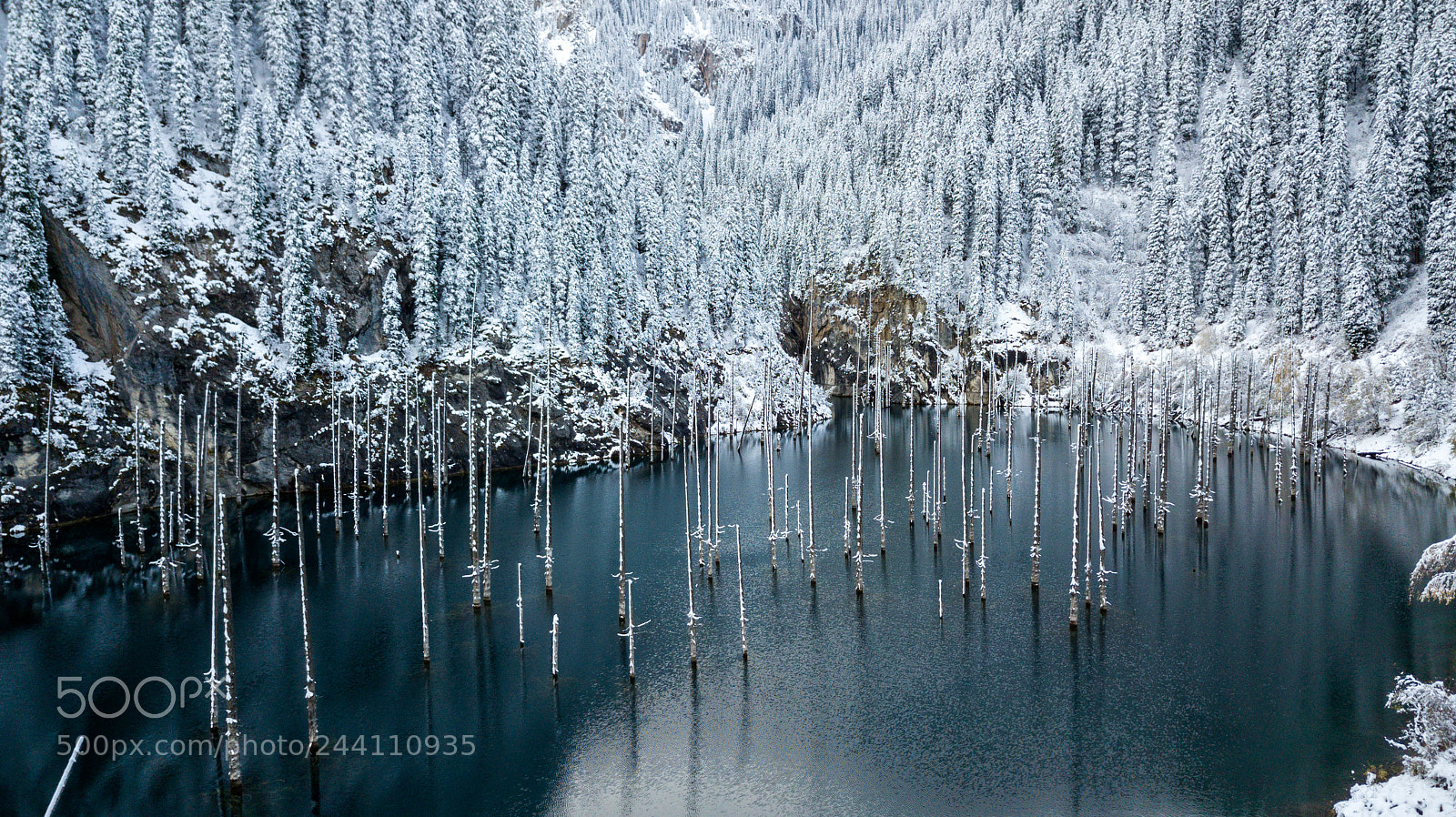 DJI FC220 sample photo. Lake kaindy photography