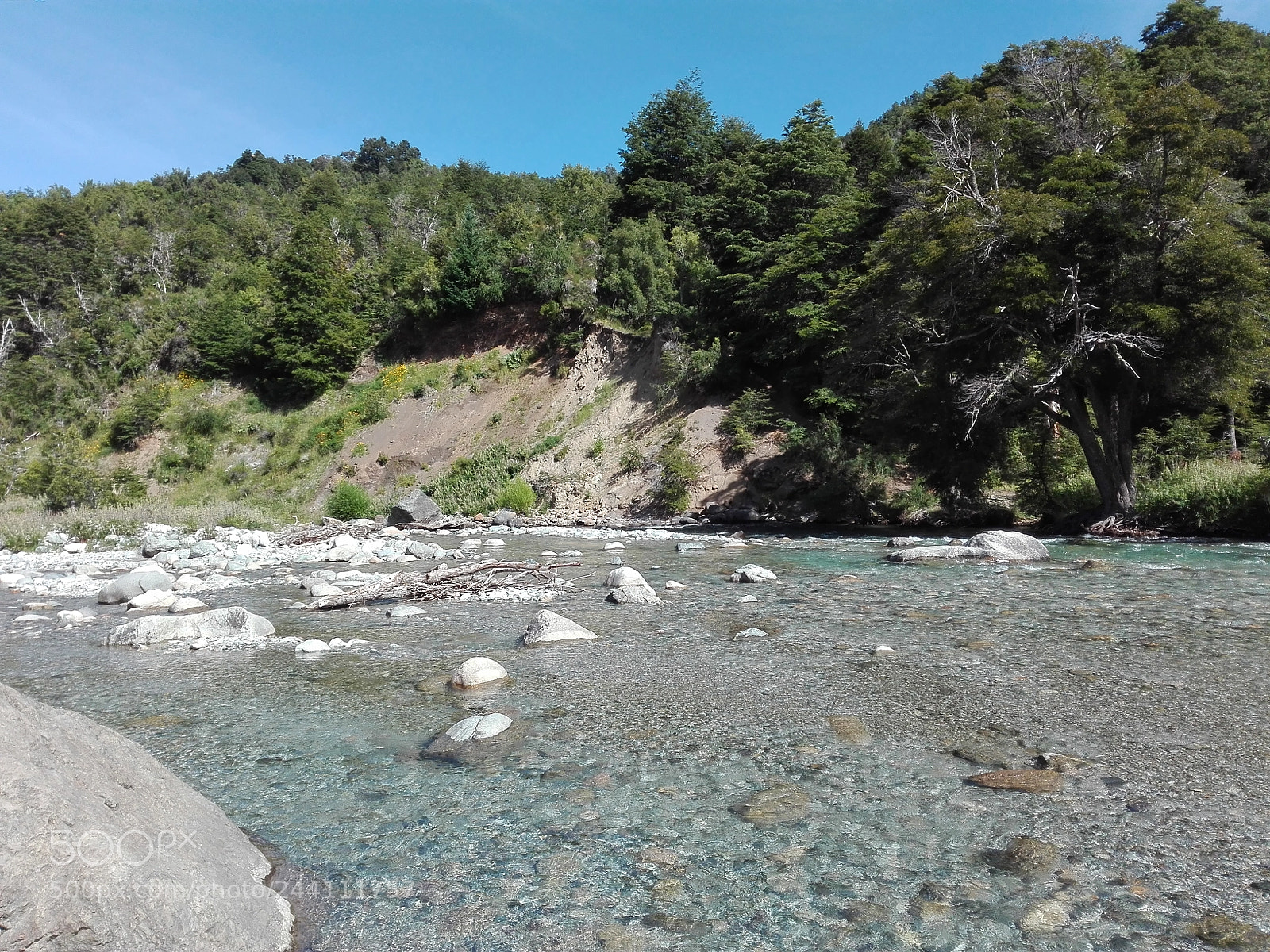 HUAWEI P8 Lite sample photo. Río azul photography