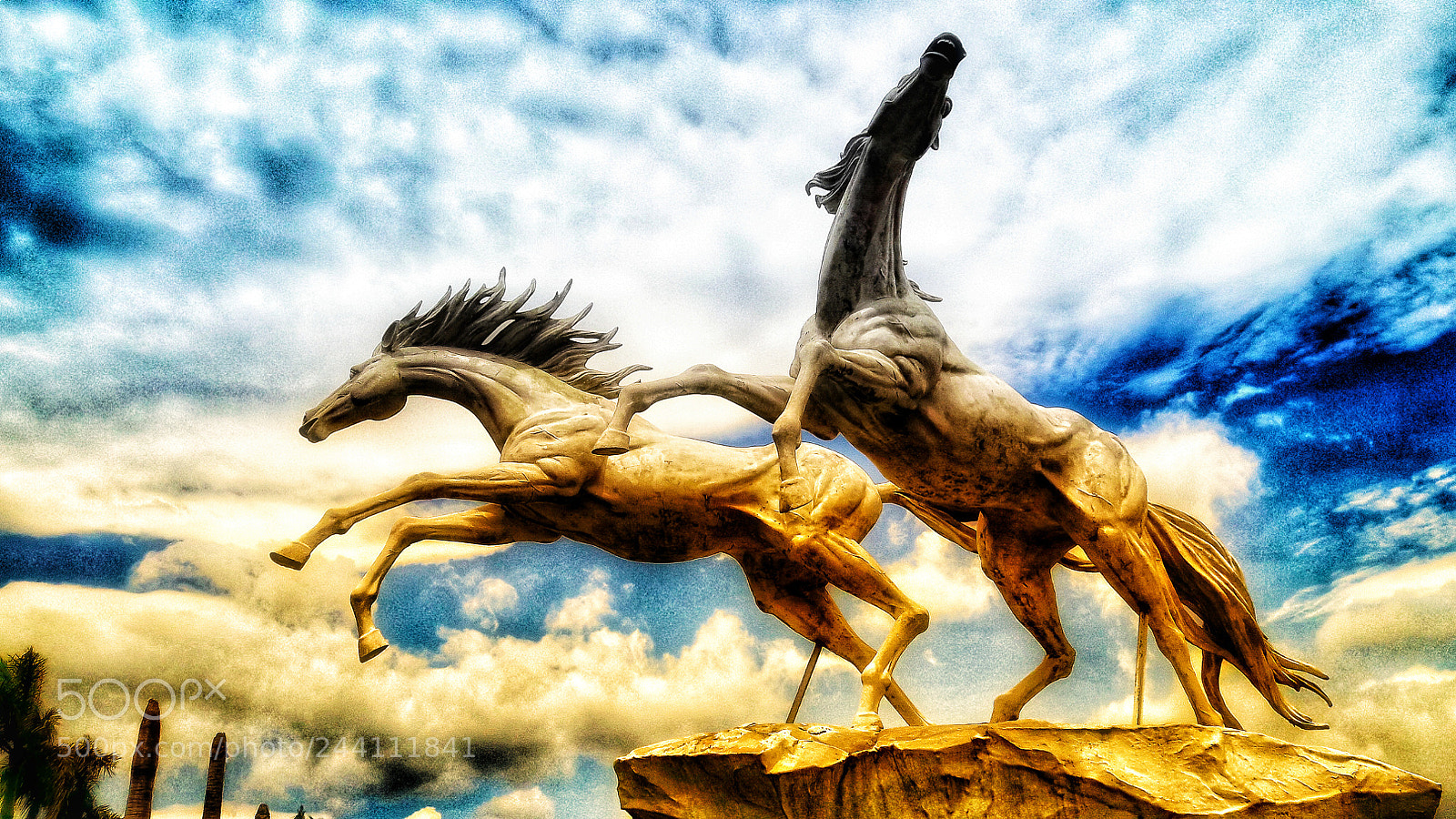Samsung Galaxy A5(2016) sample photo. Horses raging photography