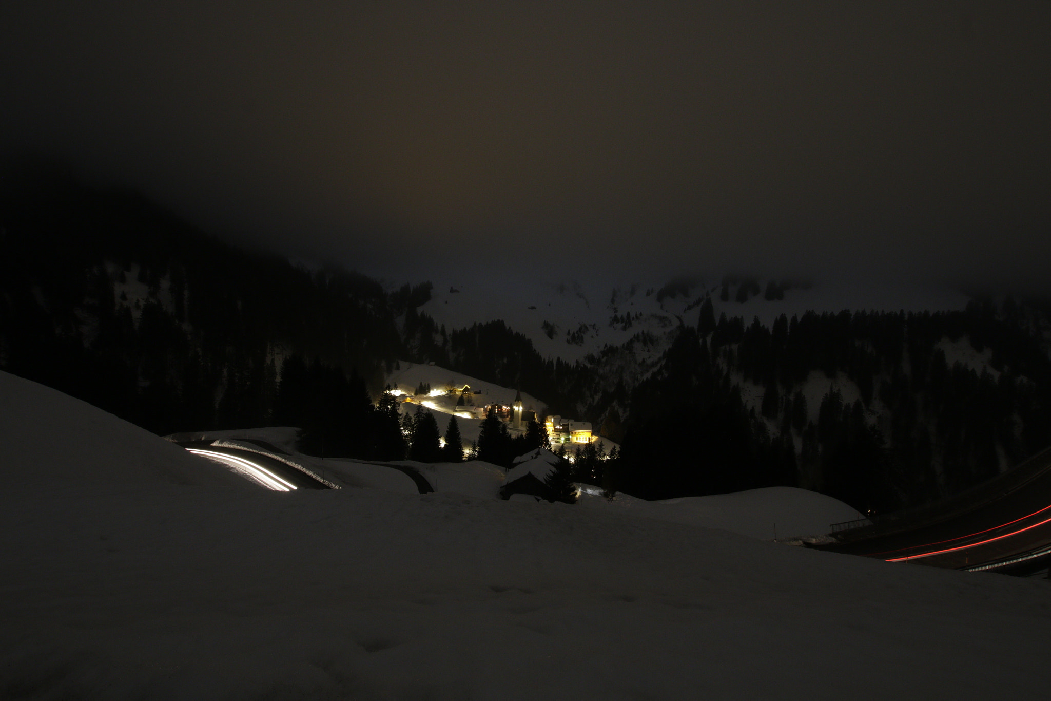 Sigma 10-20mm F3.5 EX DC HSM sample photo. Alpe village at night photography