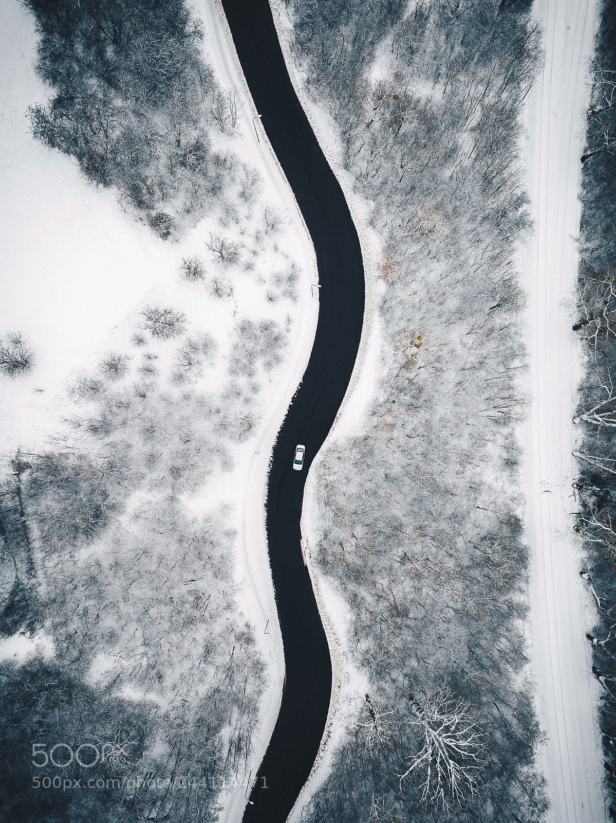 DJI FC220 sample photo. Winding road photography