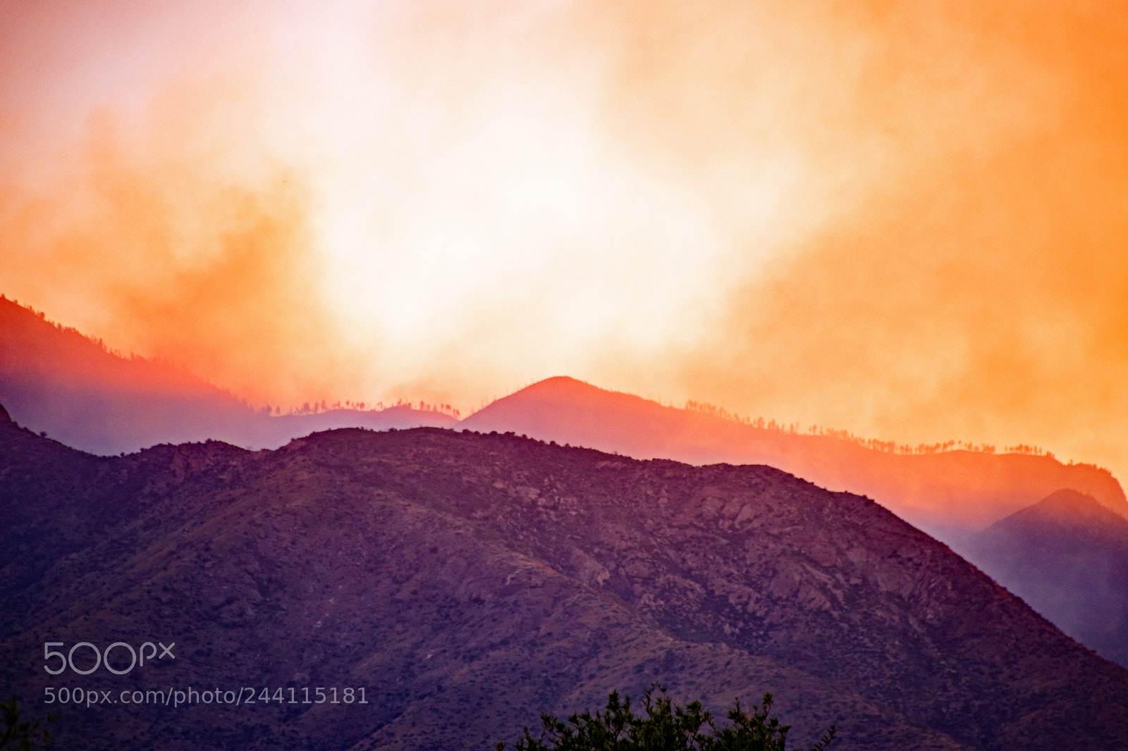 Pentax K-70 sample photo. Frye fire at sunset photography