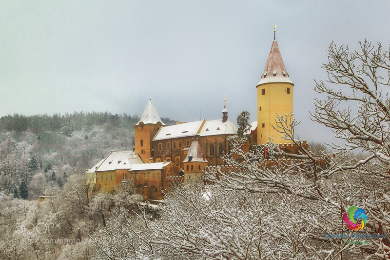 Canon EOS 5D Mark II sample photo. Castle krivoklat in winter photography