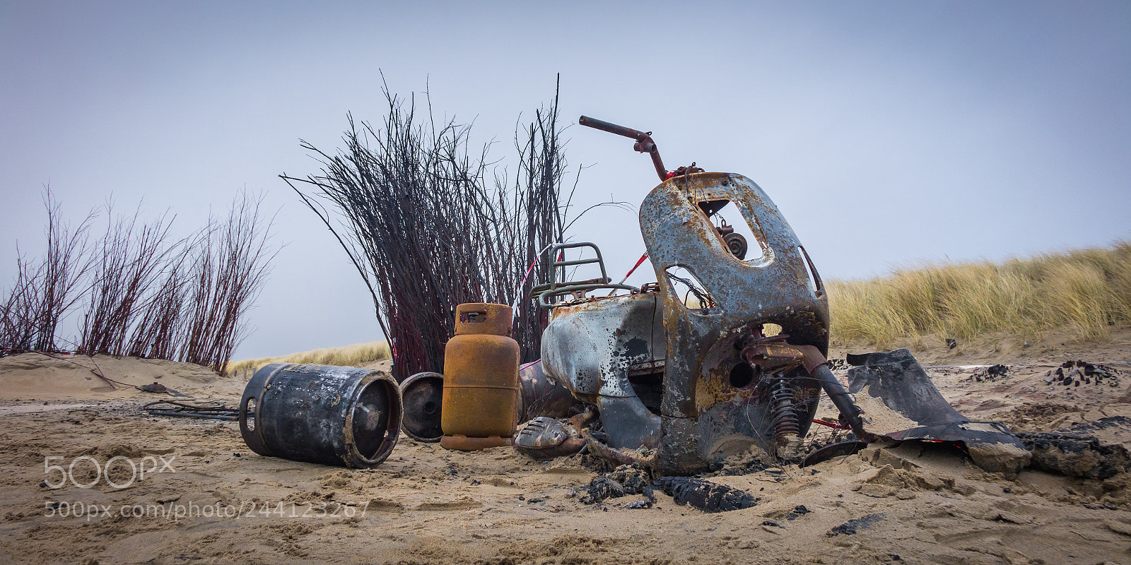 Sony Cyber-shot DSC-RX10 sample photo. Destruction by fire photography