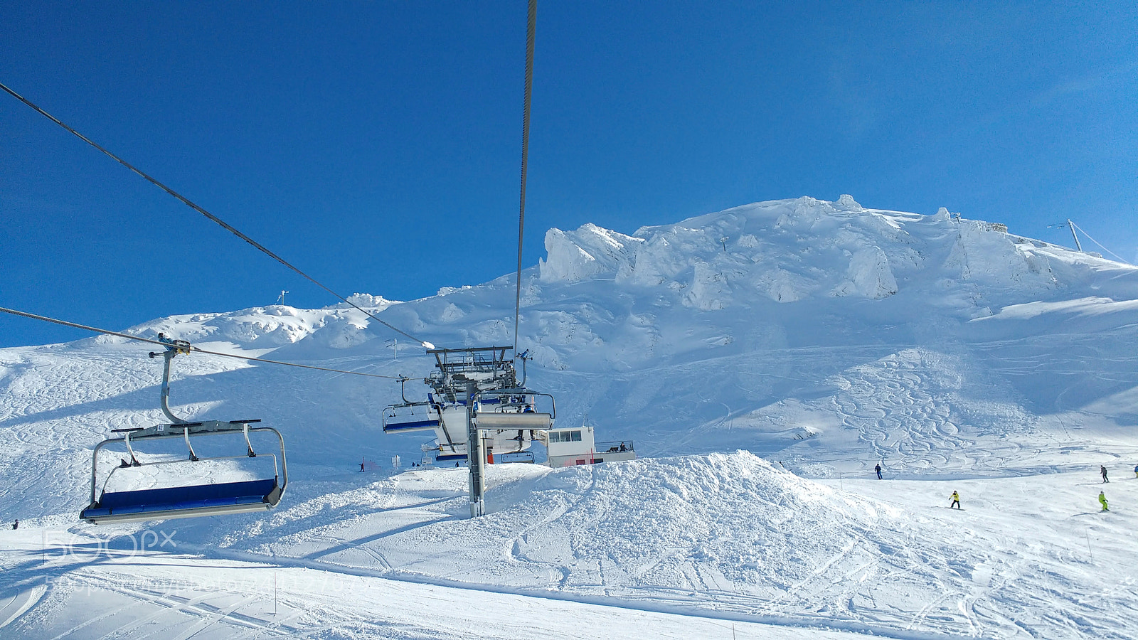 Motorola MotoG3 sample photo. Bleu, blanc, alpes photography
