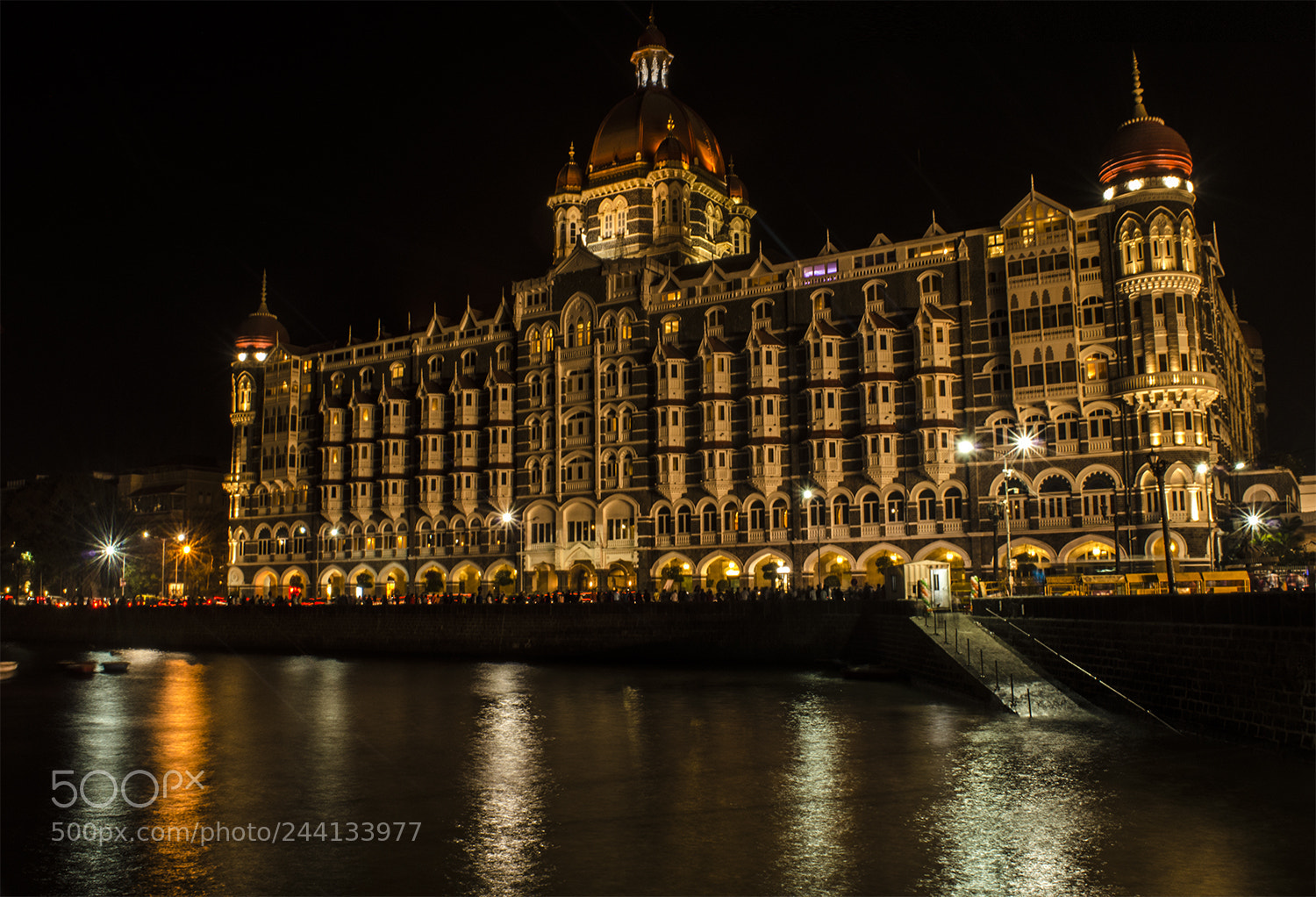 Nikon D3200 sample photo. Hotel taj at night photography
