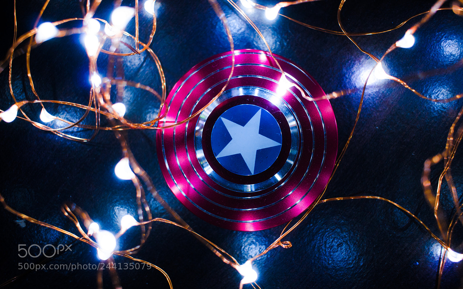 Sony a6300 sample photo. Captain america fidget spinner photography