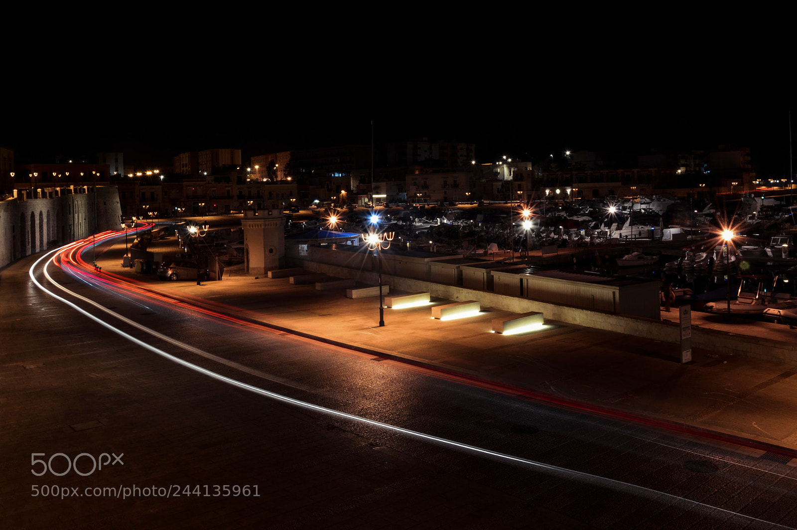 Nikon D3200 sample photo. Lights night in bisceglie photography