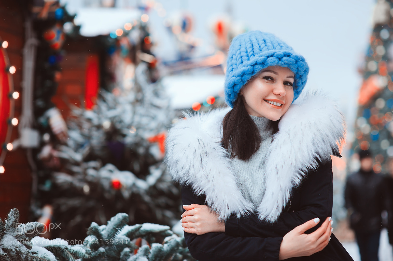 Nikon D700 sample photo. Happy girl on christmas photography
