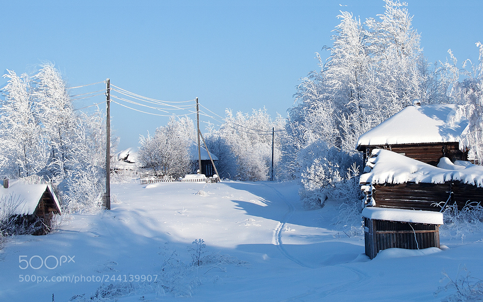 Canon EOS 5D sample photo. Зимняя деревня photography