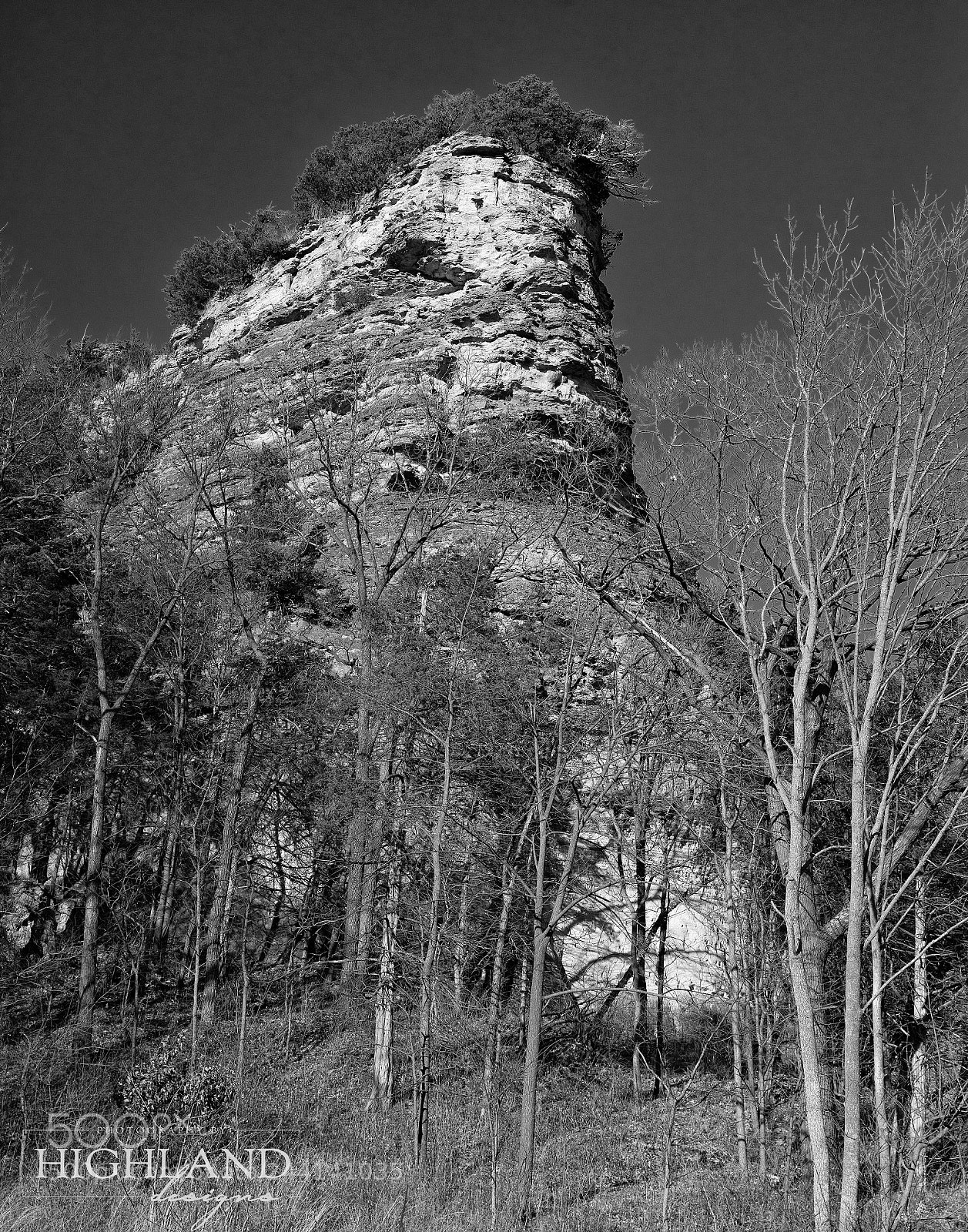 Sony a7 II sample photo. School butte b&w photography