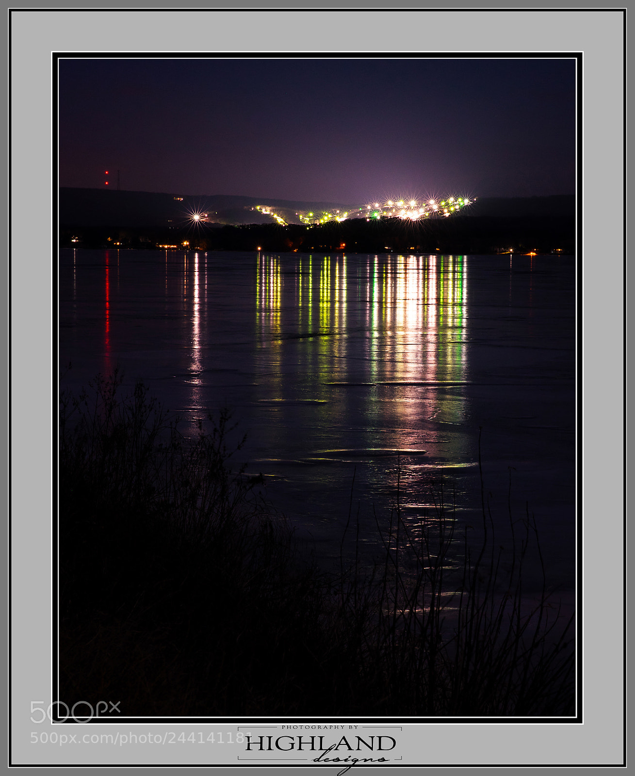 Sony a7 II sample photo. The ski hill lights photography