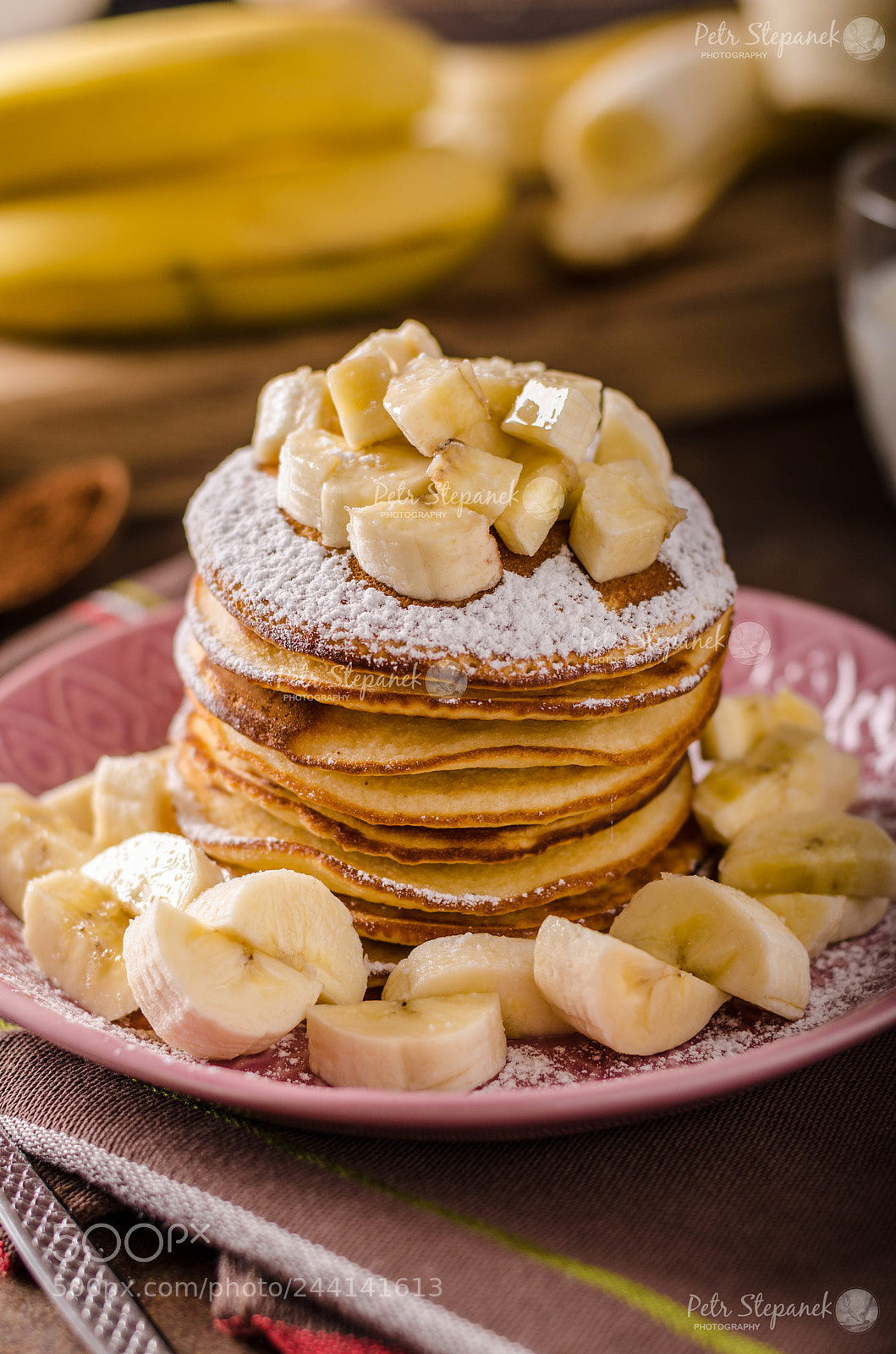 Nikon D7000 sample photo. American pancakes with banana photography