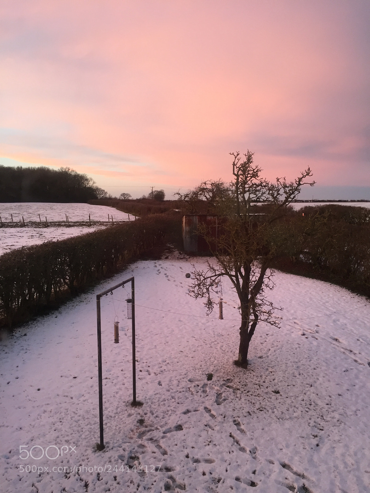 Apple iPhone 6 sample photo. Sunset winter 2017/18. snow. oundle. photography