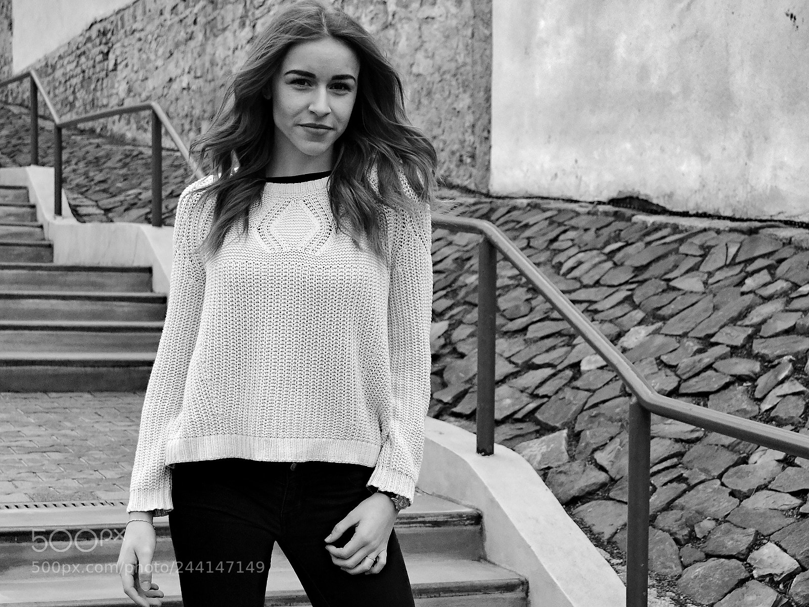 Nikon D3100 sample photo. Black and white girl photography
