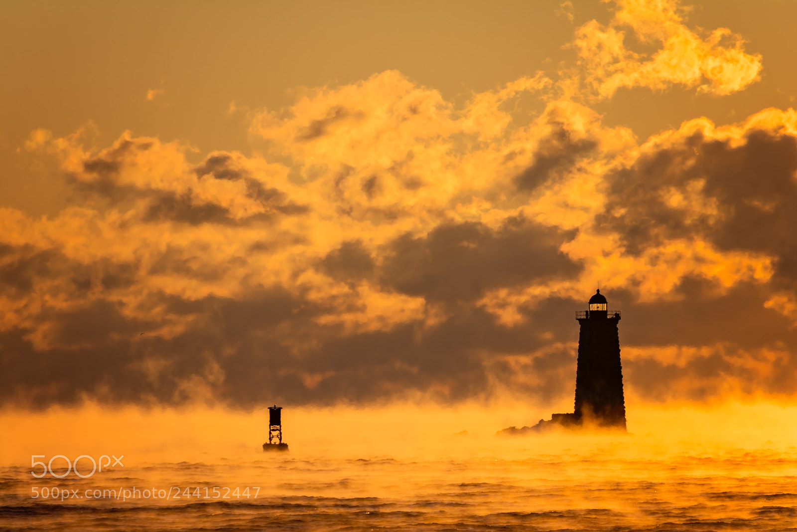 Nikon D7100 sample photo. Whaleback lighthouse sea smoke photography