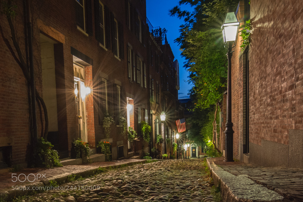 Nikon D7100 sample photo. Cobblestones on acorn street photography