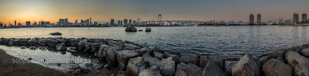 Fujifilm X-T2 sample photo. Sunset over tokyo bay photography